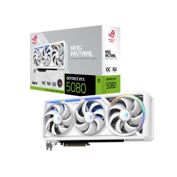 Asus Videókártya ROG Astral NVIDIA RTX 5080 16GB (ROG-ASTRAL-RTX5080-O16G-WHITE)